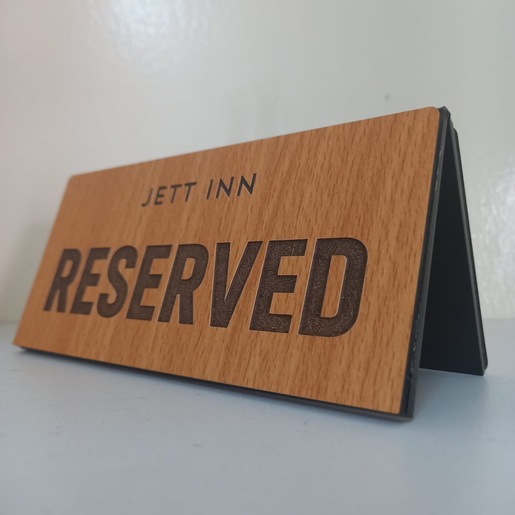 Wooden Reserved Table Stands