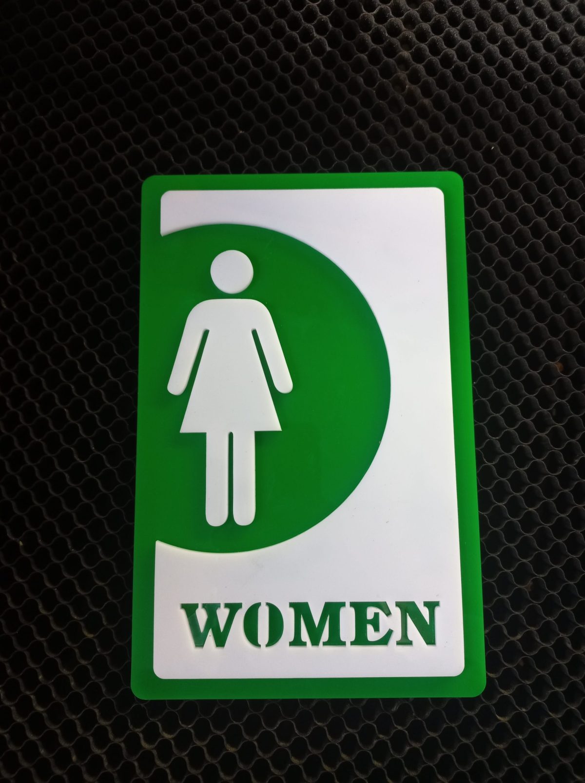 Acrylic Women Washroom Sign