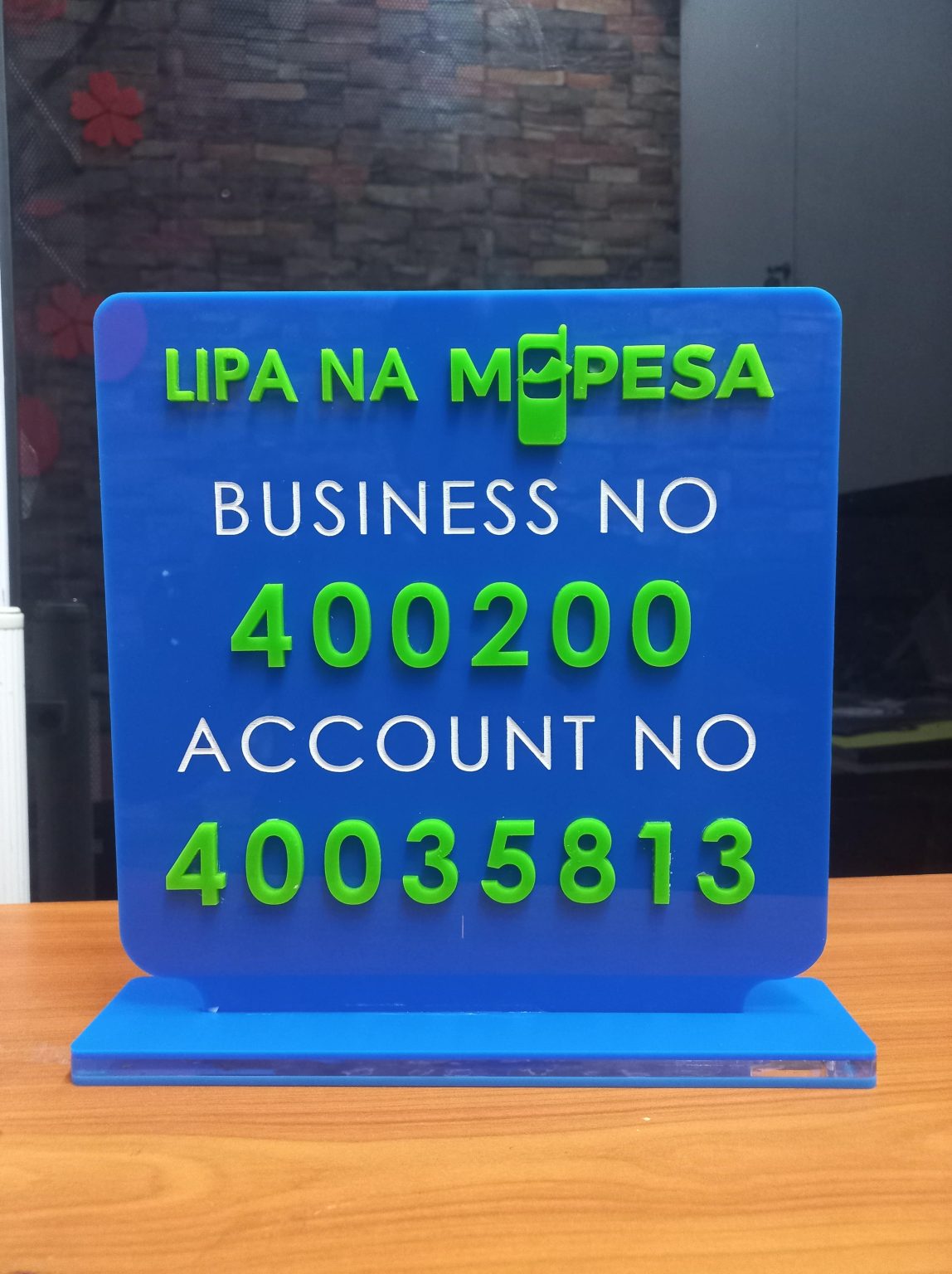 Acrylic Payment Table Stand