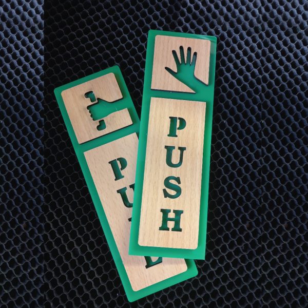 Rectangular Push Pull Door Labels