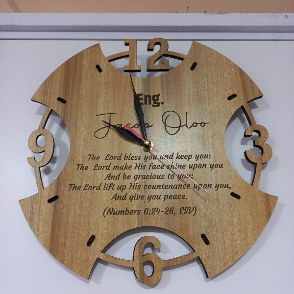 Wooden Personalized Clock Gift