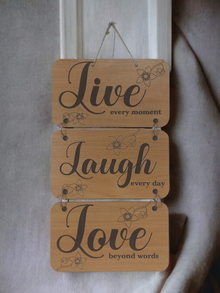 Live-Laugh-Love Wooden Wall Hanging