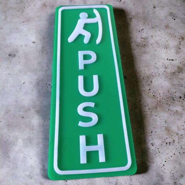 2D Push Pull Acrylic Labels