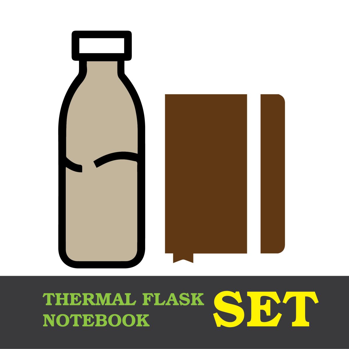 Thermal Flask-Notebook Gift Set