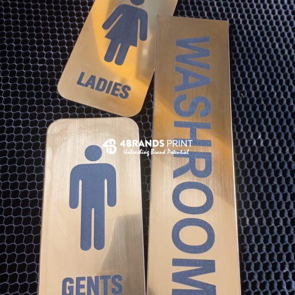 Acrylic Triple Washroom Labels
