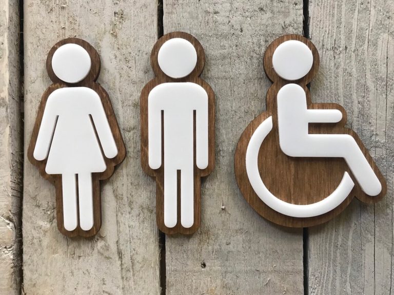 Gents and Ladies 2D Washroom Labels