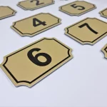 Golden Aluca Door Numbers