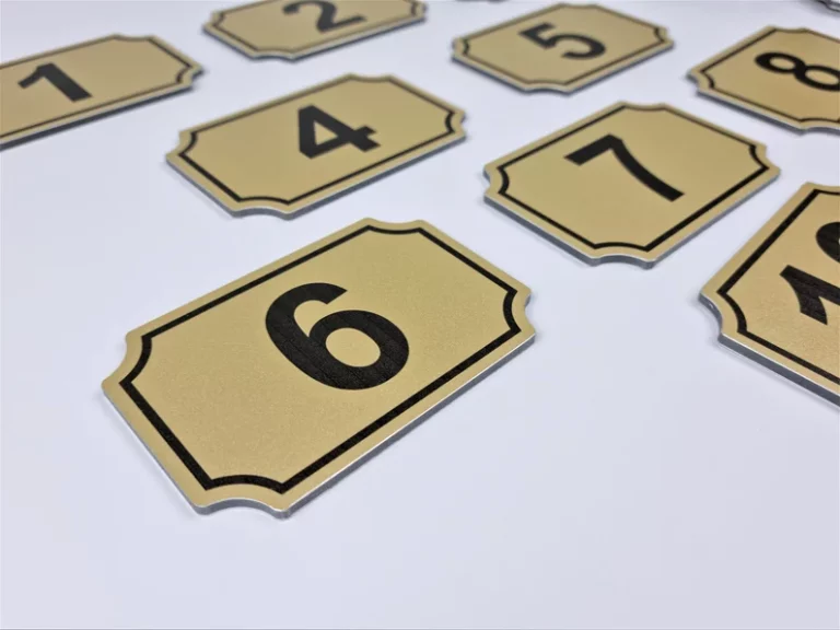 Golden Aluca Door Numbers