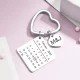 Heart Keyring Calendar Keychain