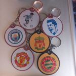 Customized Gold/Silver Soccer Keychain