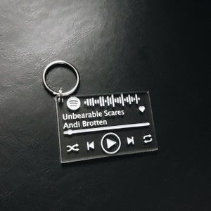 Acrylic Music Player Keychain