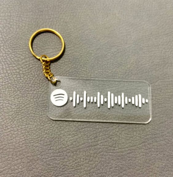 Clear Acrylic Spotify Keychain