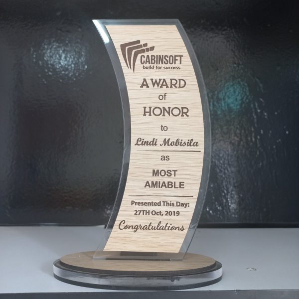 Customized Wooden Acrylic Award
